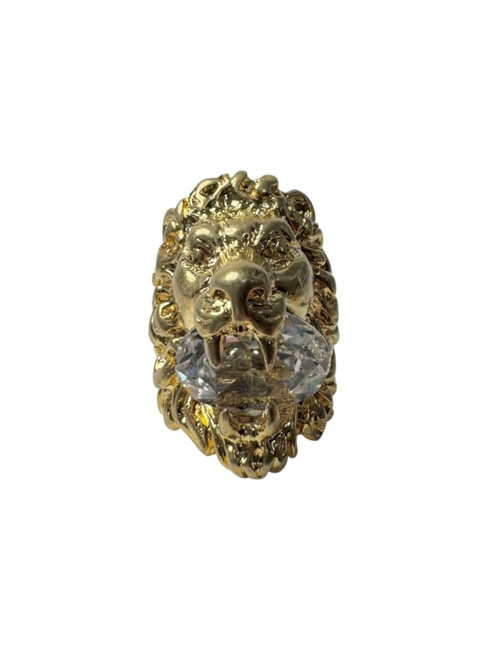 Gucci Lion Head Crystal Ring